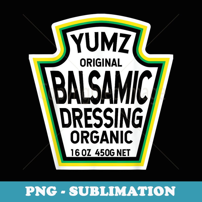 Balsamic Vinaigrette Dressing Salad Easy Halloween Costume - Elegant Sublimation PNG Download