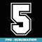 Number 5 Counting Monogram - Aesthetic Sublimation Digital File
