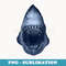 Shark Lovers Scary Shark Mouth Open Halloween Costume - Decorative Sublimation PNG File
