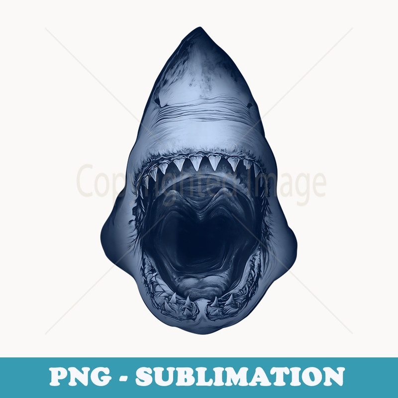 Shark Lovers Scary Shark Mouth Open Halloween Costume - Decorative Sublimation PNG File