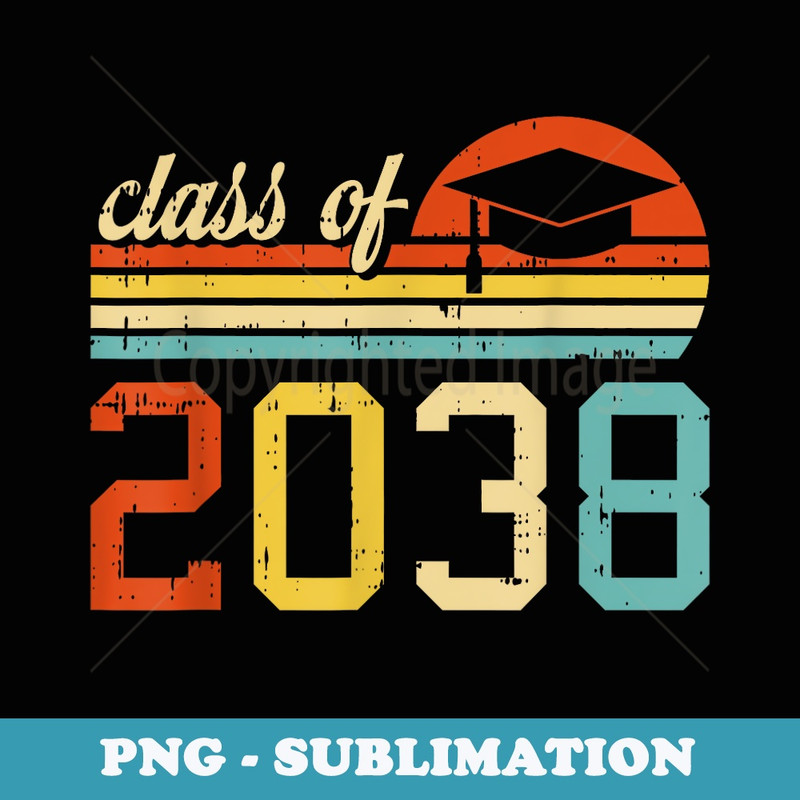 Class Of 2038 Retro Pre-K Kindergarten Preschool Student - Sublimation Digital Download