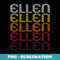 Ellen Retro Wordmark Pattern - Vintage Style - Trendy Sublimation Digital Download