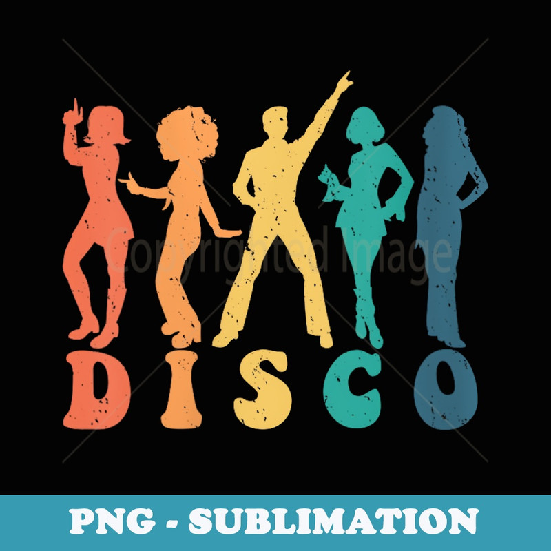Disco 70s Dancing Halloween Costume - Instant Sublimation Digital Download