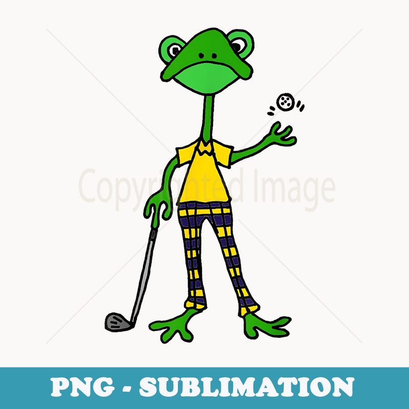 Smiletodaytees Funny Frog Golfing - Modern Sublimation PNG File