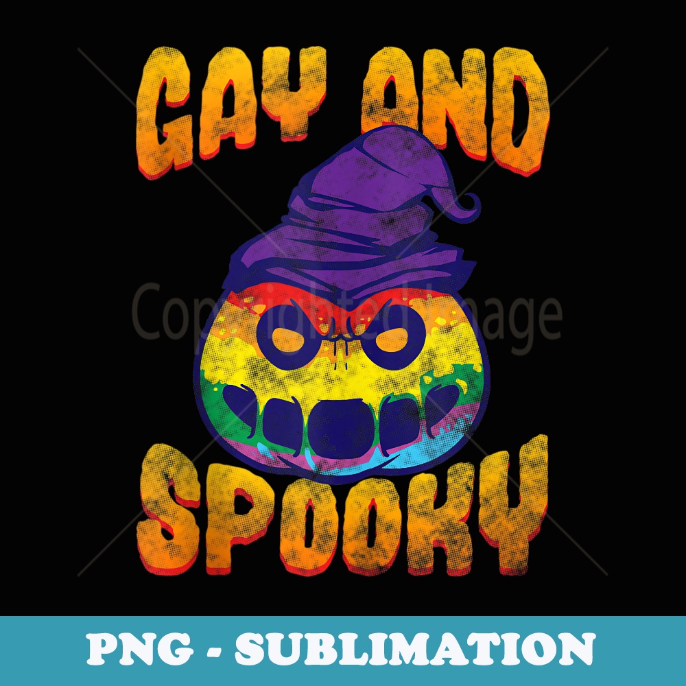 Gay And Spooky LGBT Pride Halloween Rainbow Pumpkin Costume - Premium Sublimation Digital Download