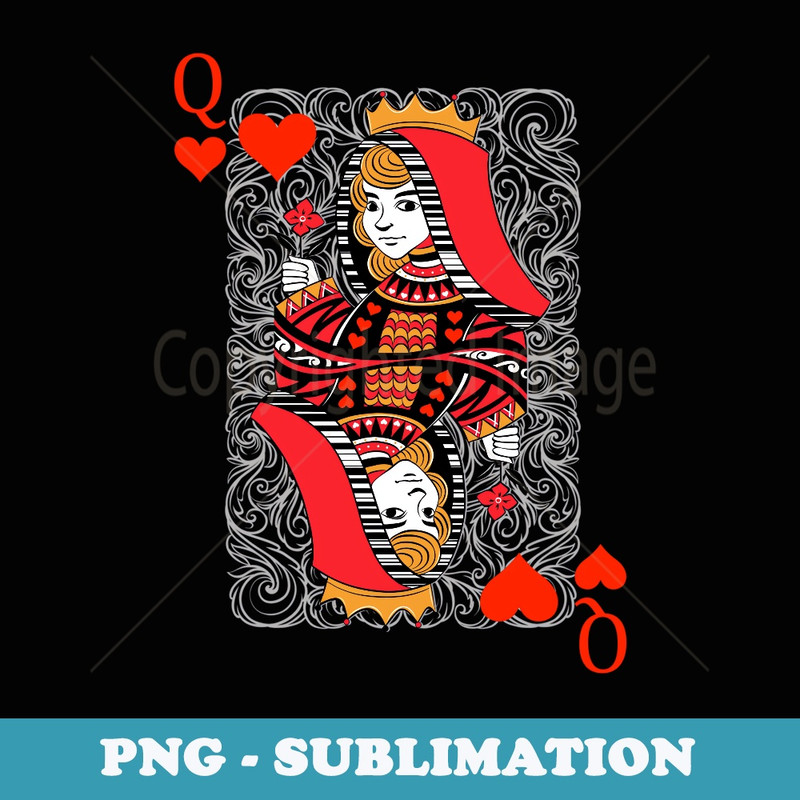 Queen Of Hearts Playing Cards Couples Halloween Costume - Digital Sublimation Download File