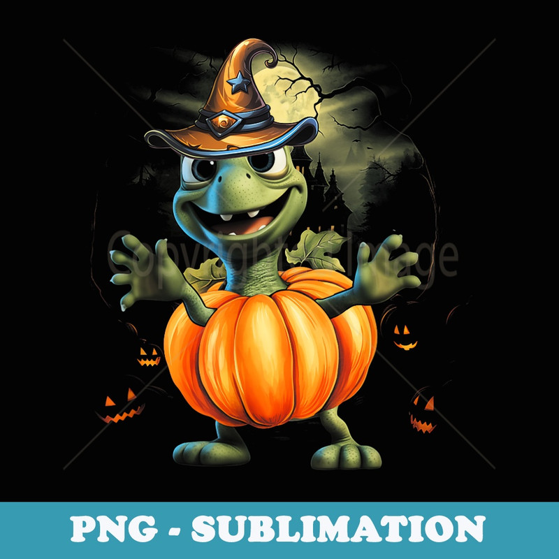 Cute Sea Turtle Pumpkin Halloween Costume Ocean Life Animal - Exclusive Sublimation Digital File