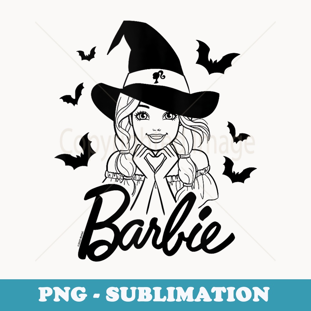 Barbie - Halloween Witch And Bats - Premium Sublimation Digital Download