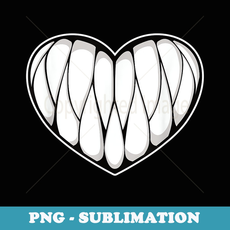 Creepy Kawaii Monster th Heart Halloween Cute Pastel Goth - PNG Transparent Sublimation File