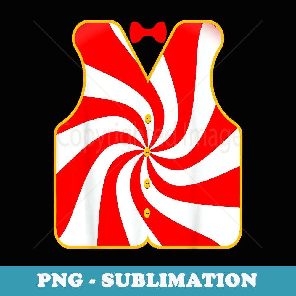 Mr. Peppermint Costume Funny Candy Cane Vest - Premium PNG Sublimation File