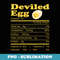 Deviled Egg Nutrition Facts Funny Thanksgiving Food Matching - Premium Sublimation Digital Download