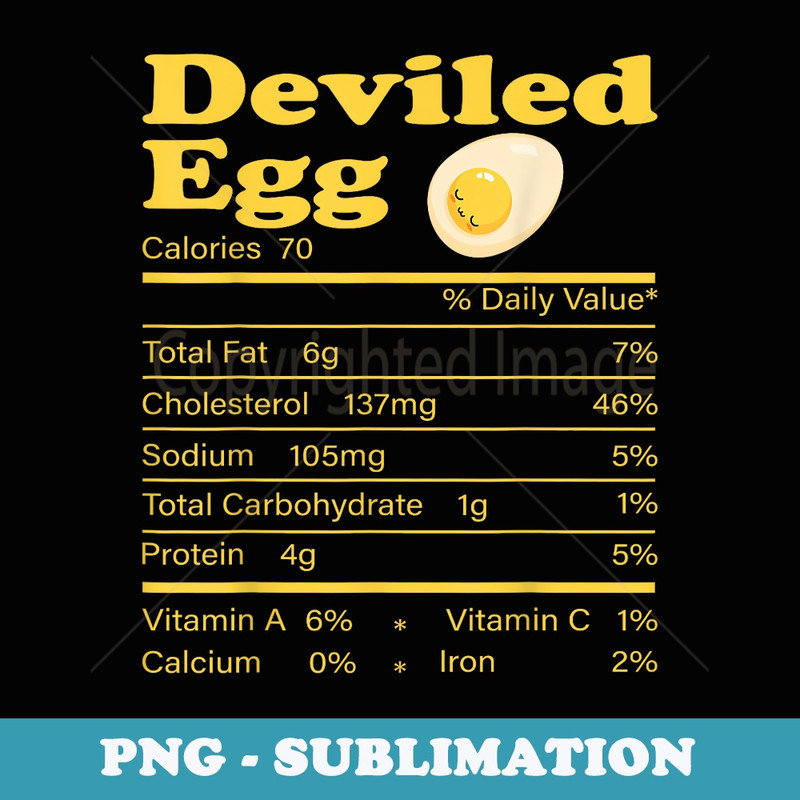 Deviled Egg Nutrition Facts Funny Thanksgiving Food Matching - Premium Sublimation Digital Download