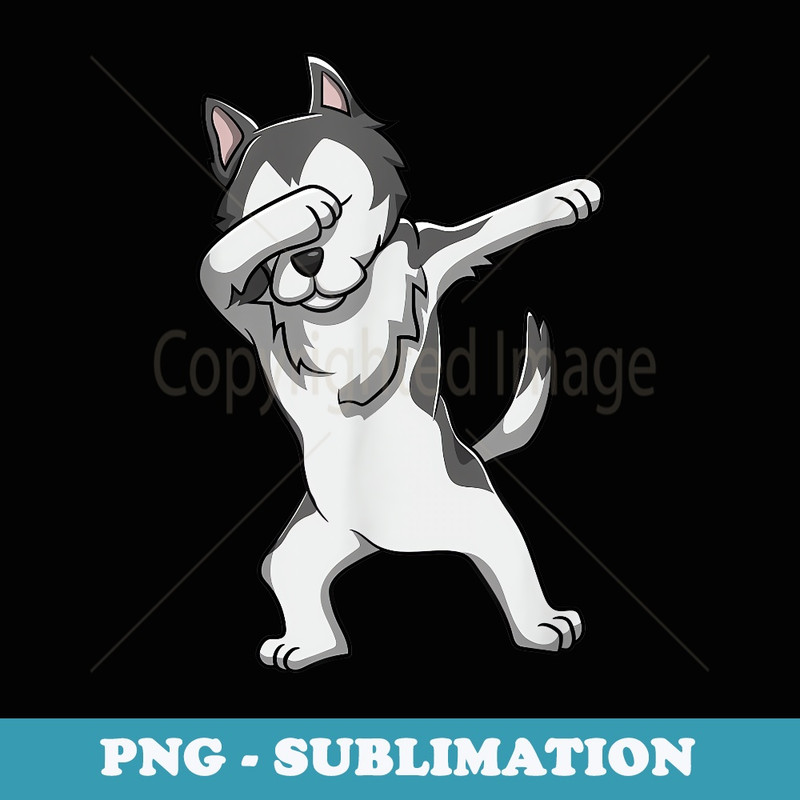 Dabbing Husky - PNG Transparent Sublimation File