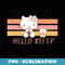 Hello Kitty Vintage Stripes - Sublimation PNG File