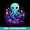 Pastel Goth Octopus Kawaii Cute Creepy Halloween Anime - Artistic Sublimation Digital File
