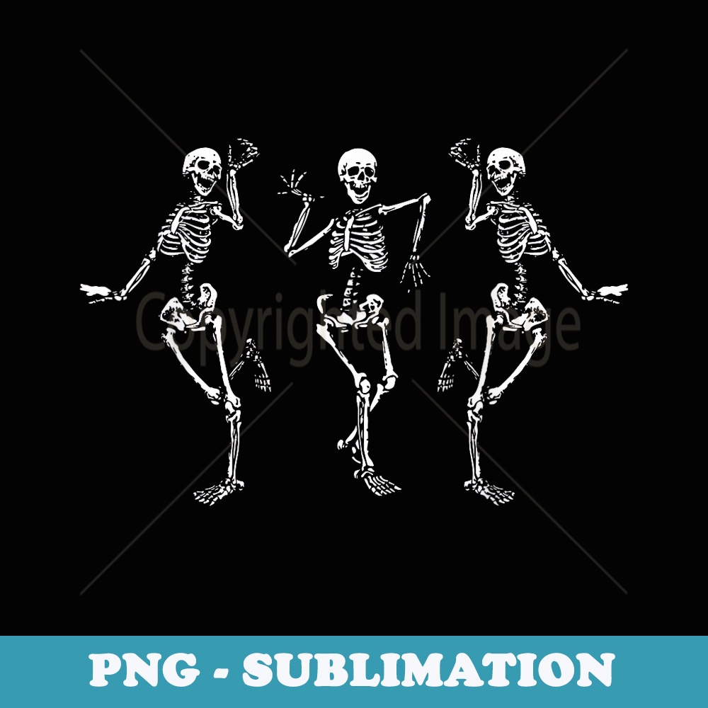 DANCING SKELETONS Dance Challenge Boys Girl Halloween - Retro PNG Sublimation Digital Download