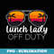 Lunch Lady Off Duty Sunglasses Beach Sunset - Special Edition Sublimation PNG File