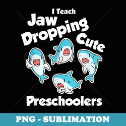 preschool teacher shark - png transparent sublimation file