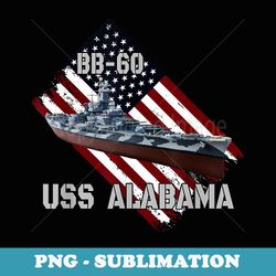 battleship uss alabama bb-60 & combat warship veterans day - png sublimation digital download