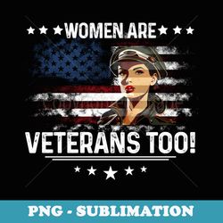are veterans too - female veterans usa flag