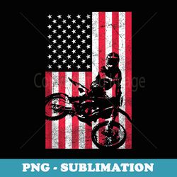 usa american flag dirt bike red white blue 4th of july top - aesthetic sublimation digital file