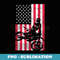 USA American Flag Dirt Bike Red White Blue 4th of July Top - Aesthetic Sublimation Digital File