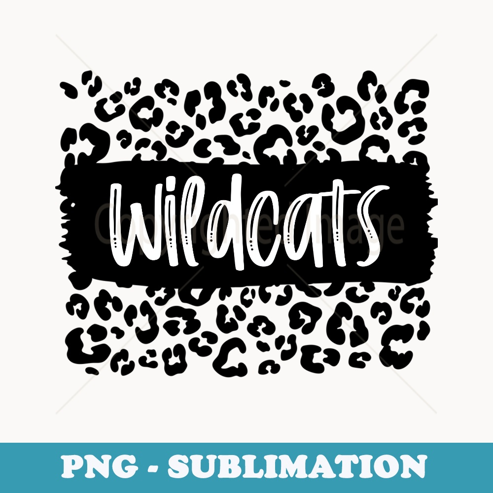 Wildcats Team Mascot School Spirit Game Night Leopard Print - Aesthetic Sublimation Digital File