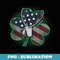 Veteran and Military St Patricks Day Clover - High-Resolution PNG Sublimation File