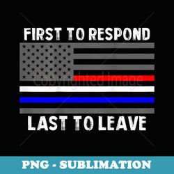 police fire ems first responder american flag - png transparent sublimation design