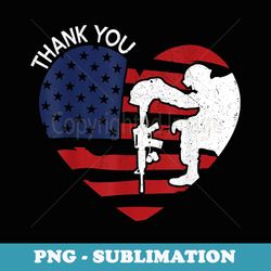 thank you veterans day american flag heart - creative sublimation png download