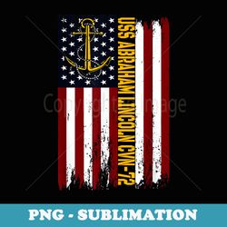 uss abraham lincoln cvn-72 aircraft carrier american flag - special edition sublimation png file