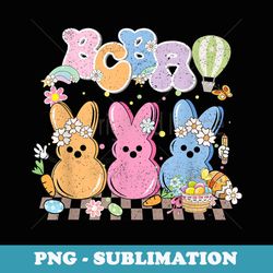 retro easter bcba bunnies behavior analyst aba therapist - special edition sublimation png file