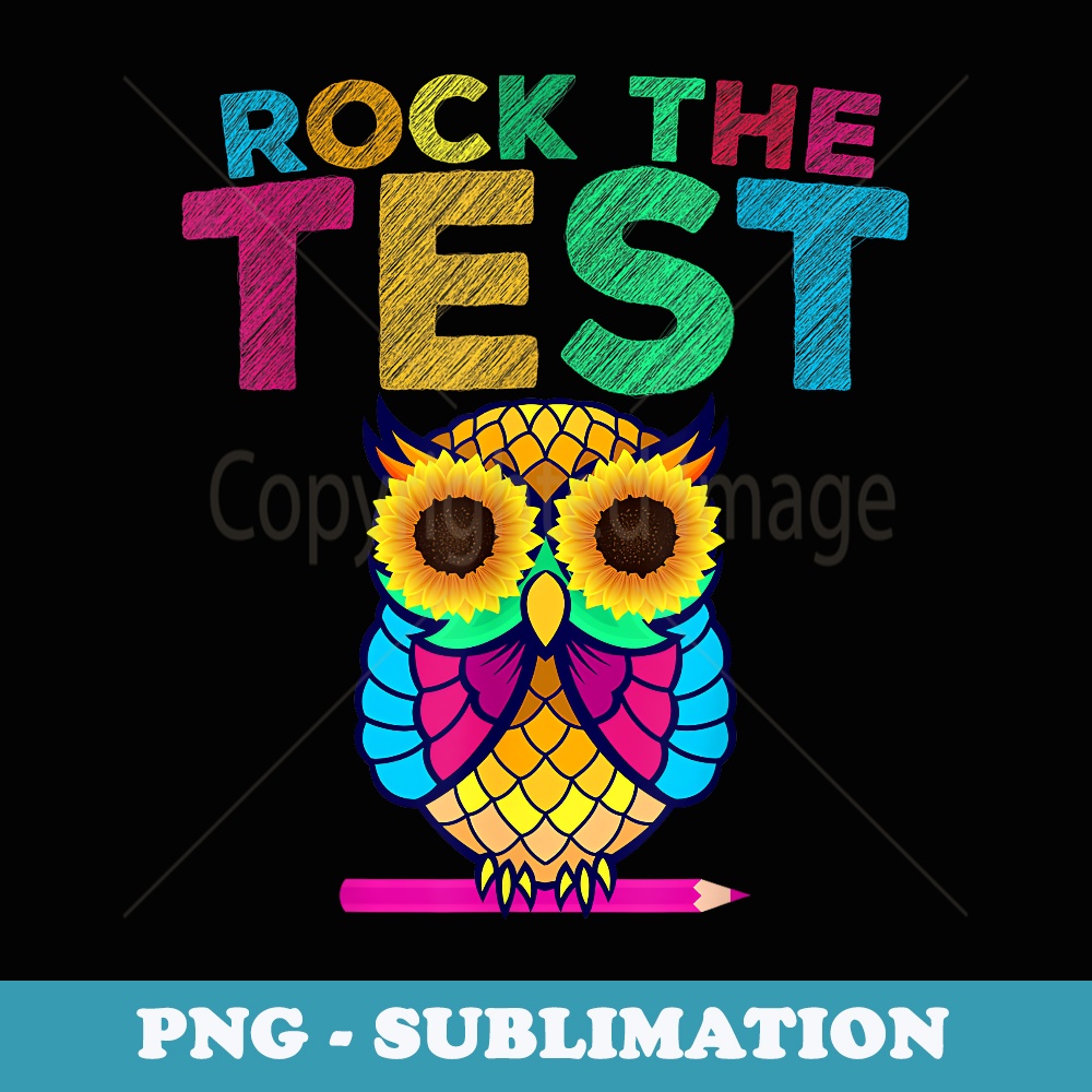 Rock The Test Funny School Professor Teacher Joke - Vintage Sublimation PNG Download