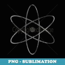 retro atom symbol science - unique sublimation png download