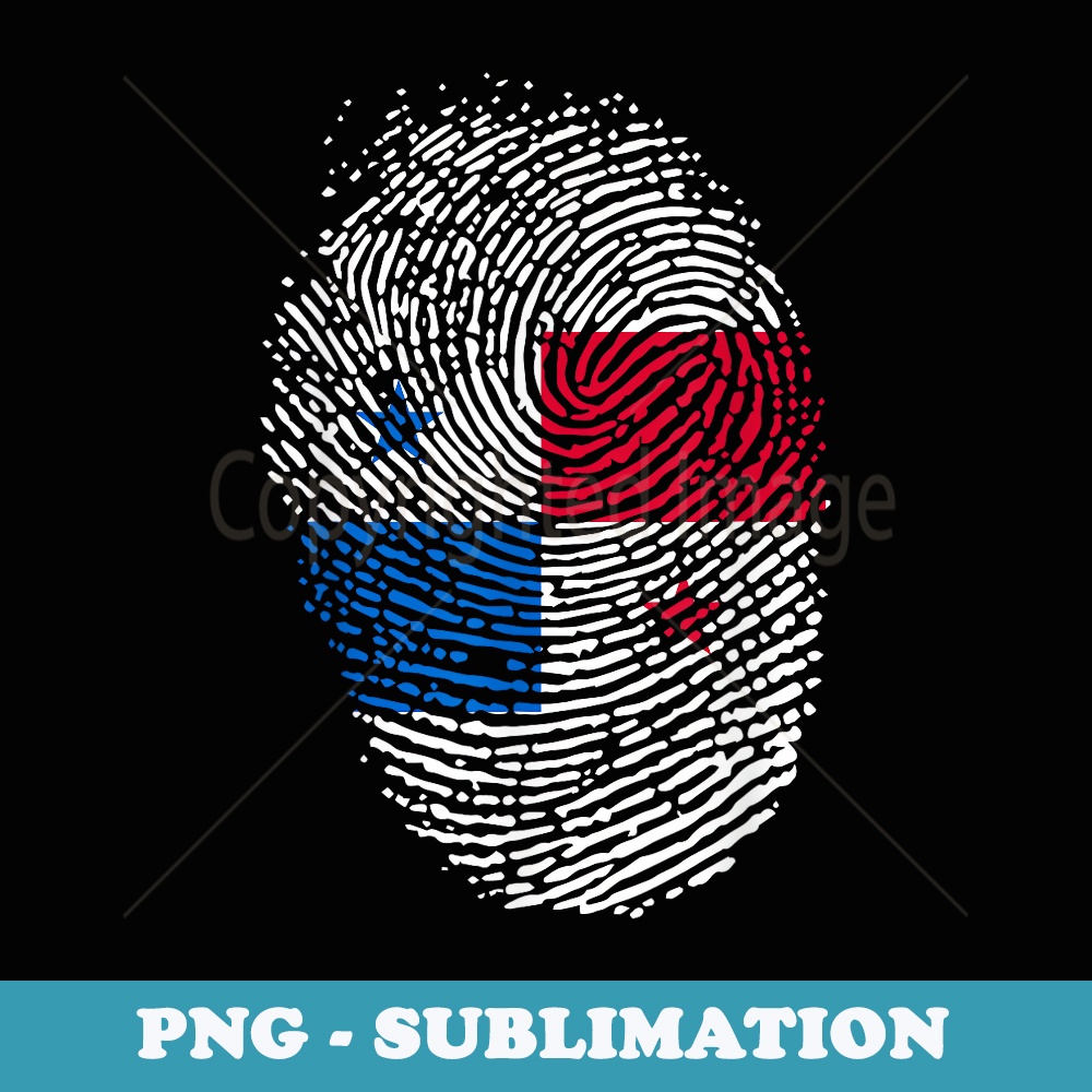 Panamanian Flag Fingerprint Panama - Premium Sublimation Digital Download