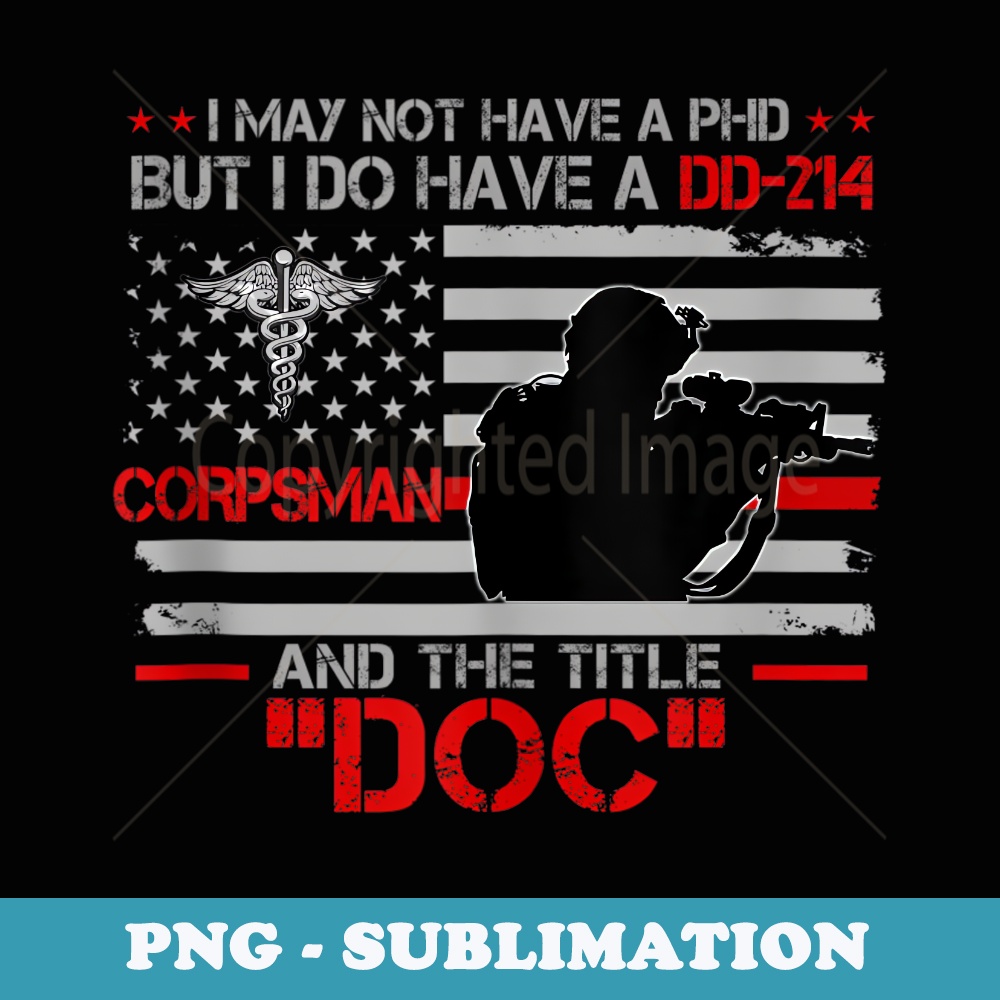 Corpsman 8404 - Title Doc DD-214 - For Corpsman Veteran - PNG Transparent Sublimation File