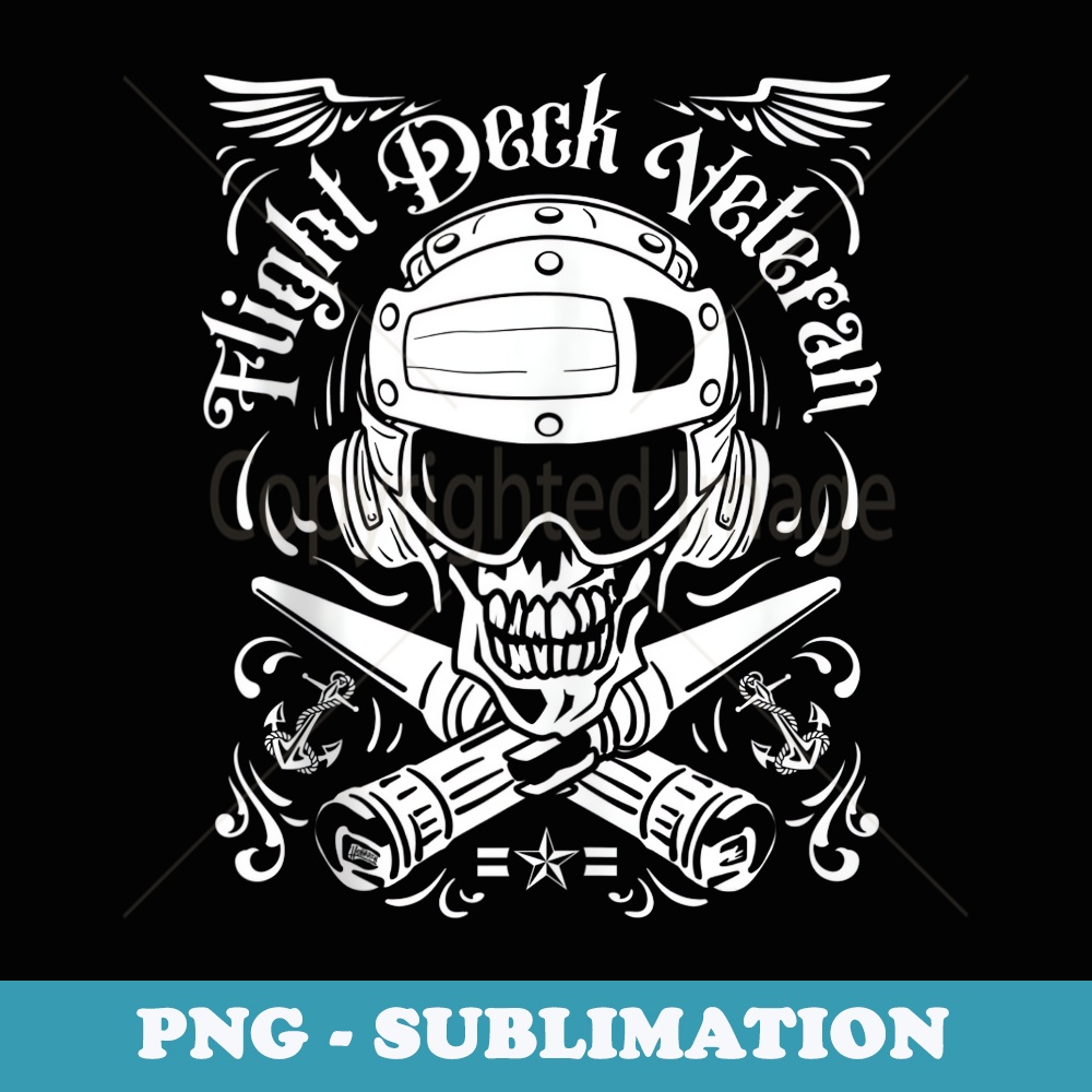 Naval Aviation Flight Deck Veteran Skull - Artistic Sublimation Digital File