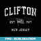 Clifton New Jersey NJ Vintage US Flag Sports - Artistic Sublimation Digital File