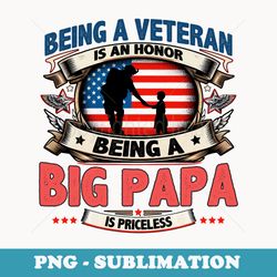 veteran big papa grandpa usa flag 4th of july - exclusive sublimation digital file