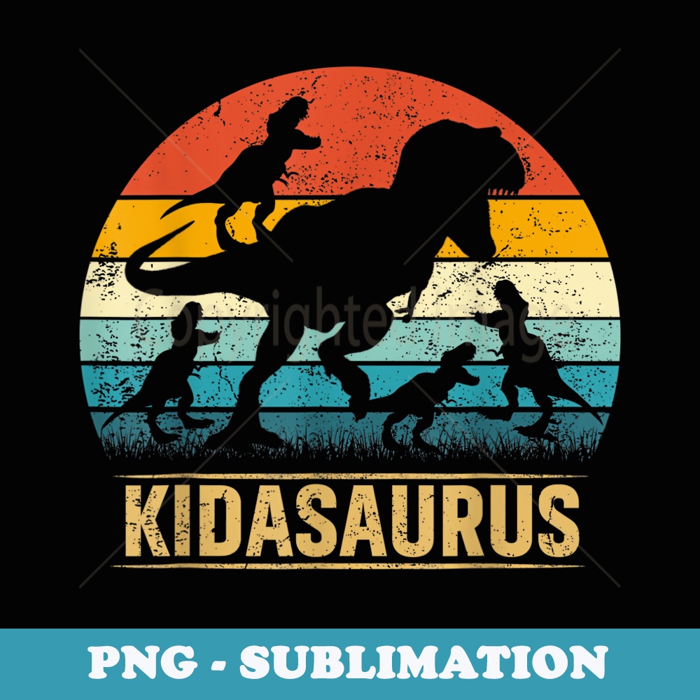 Kida Dinosaur T Rex Kidasaurus 4 kids Family Matching - Digital Sublimation Download File