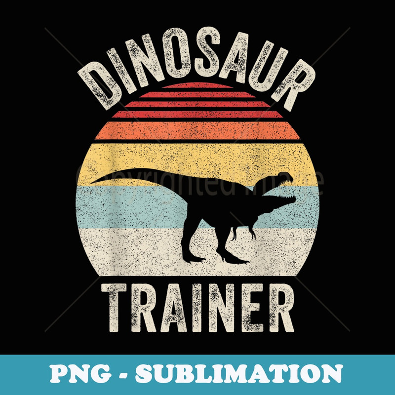 Vintage Retro Dinosaur Trainer Rex Halloween Costume - Decorative Sublimation PNG File