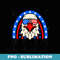 Freedom is My Love Language 4th of July Rainbow Eagle - PNG Sublimation Digital Download