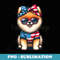 Pomeranian American USA Flag 4th of July Pomeranian - Exclusive Sublimation Digital File