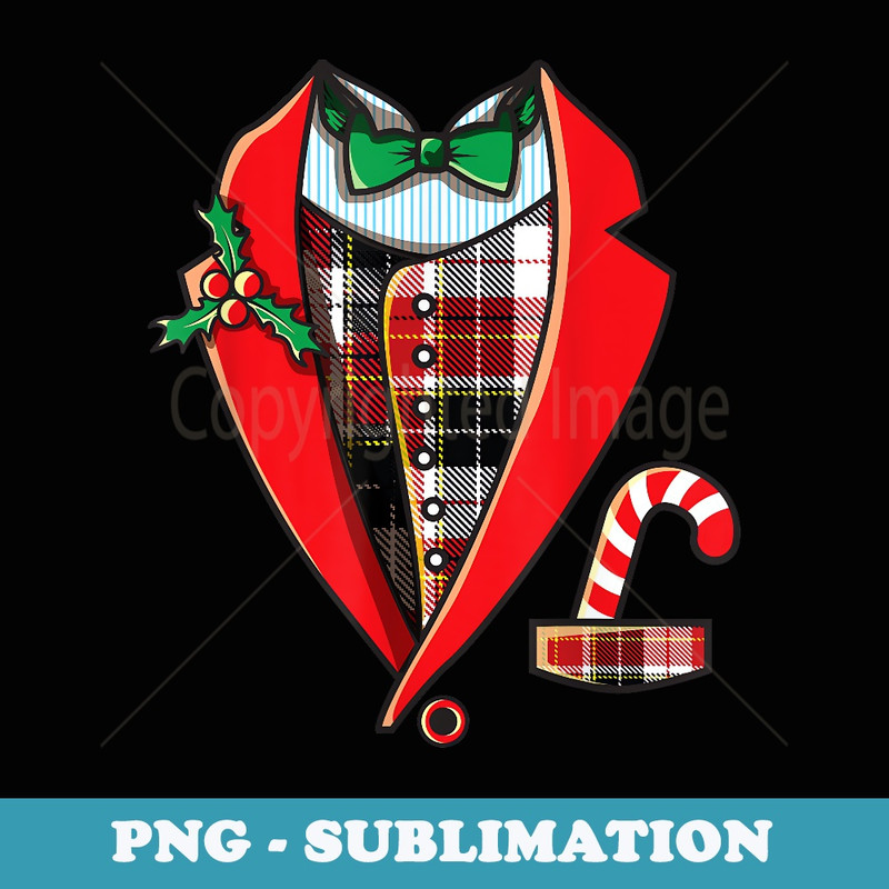 Christmas Tuxedo Funny Family Pajama Party - Trendy Sublimation Digital Download