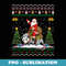 Opossum Ugly Xmas Santa Riding Opossum Christmas - Modern Sublimation PNG File