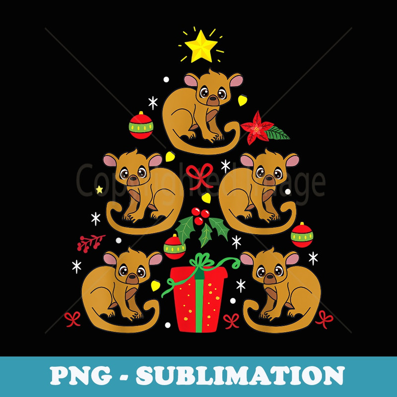 Kinkajou Christmas Ornament Funny Xmas - PNG Sublimation Digital Download