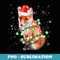 Fox Christmas Santa Hat Light Family Matching - Trendy Sublimation Digital Download