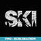 Ski Cool Skiing Style Alpine Skier Boy Girl - PNG Sublimation Digital Download