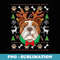 English Bulldog Ugly Christmas Reindeer Antlers Xmas Girls - Artistic Sublimation Digital File