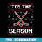 Tis The Season Ice Hockey Red Plaid Ugly Christmas Xmas - Retro PNG Sublimation Digital Download